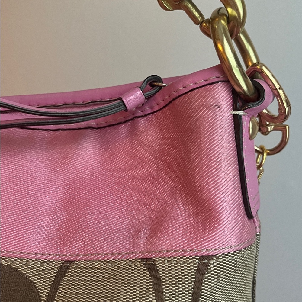 Coach Signature Brown With Pink Bag - Picture 7 of 13